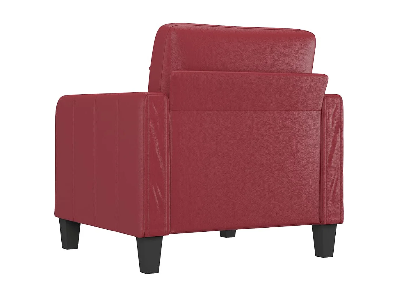 Fauteuil Rouge bordeaux 60 cm Similicuir