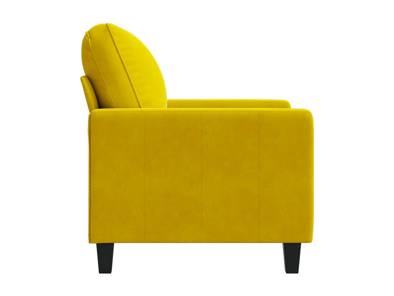 Fauteuil Jaune 60 cm Velours