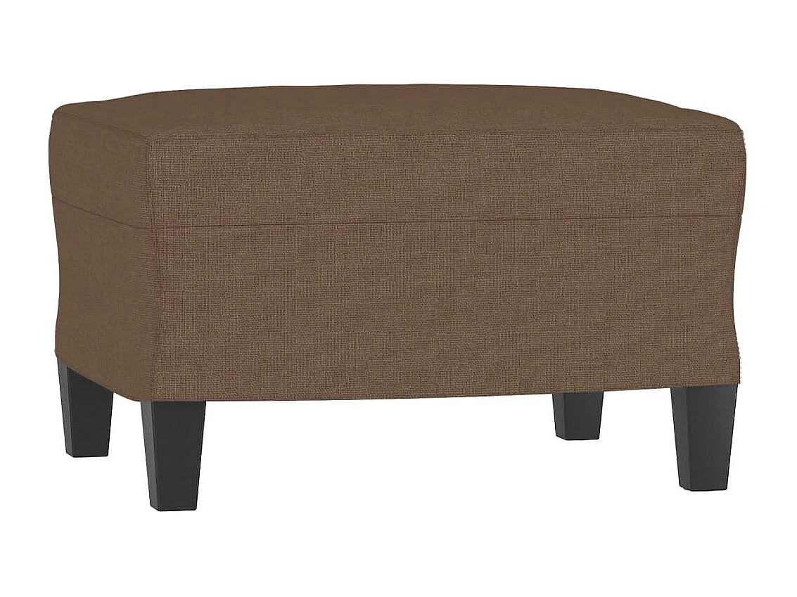 Sillón con taburete tela marrón 60 cm