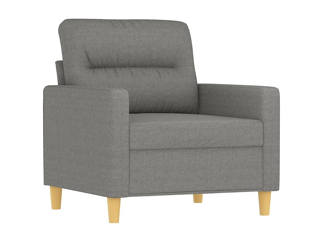 Sillón con taburete tela gris oscuro 60 cm