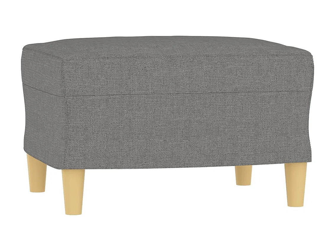 Sillón con taburete tela gris oscuro 60 cm