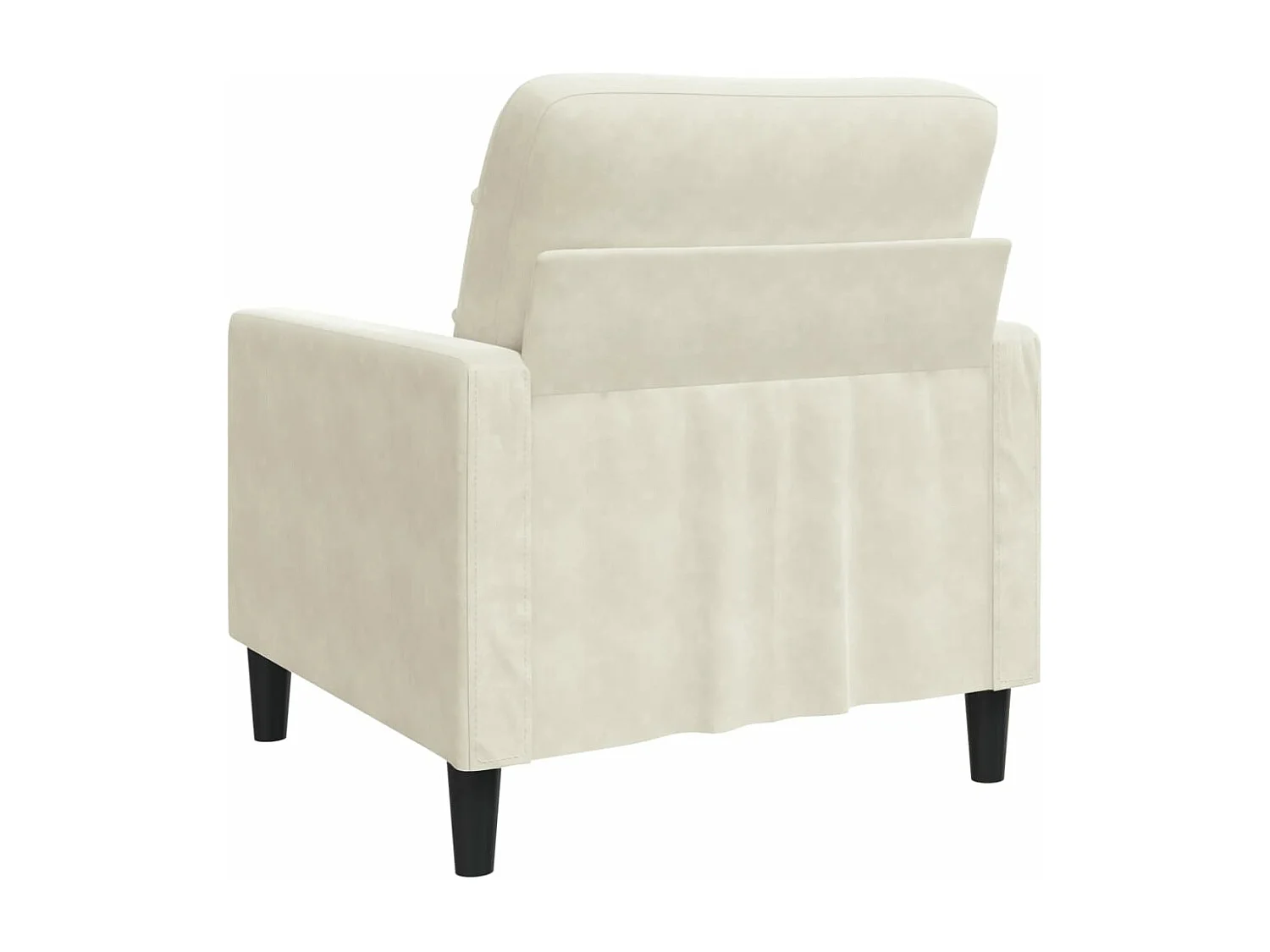 Fauteuil Crème 60 cm Velours