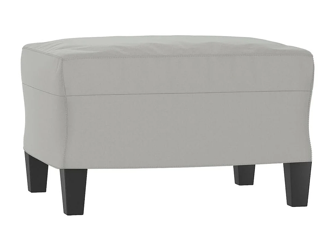 Fauteuil met voetenbank 60 cm microvezelstof lichtgrijs