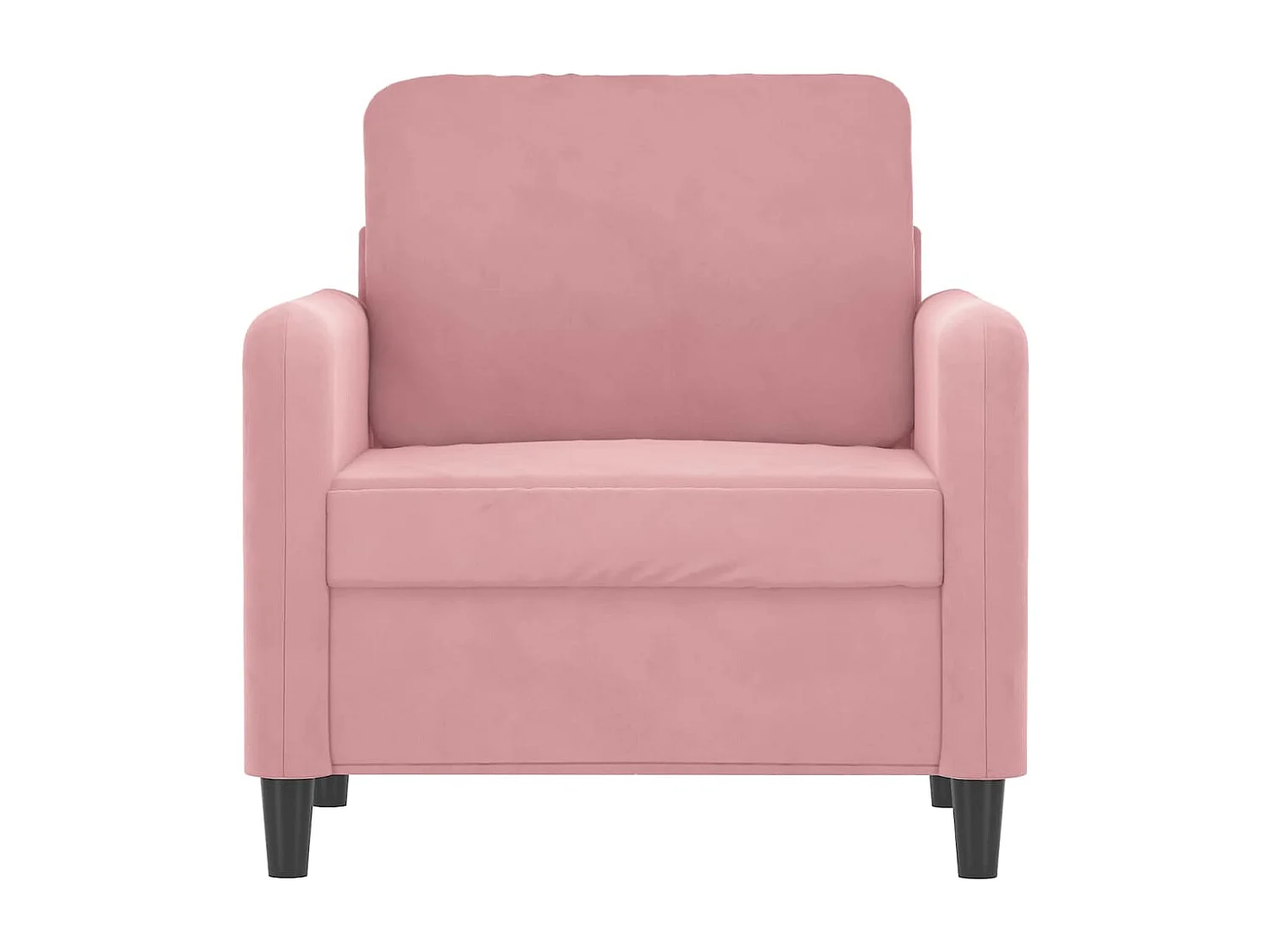 Fauteuil 60 cm fluweel roze