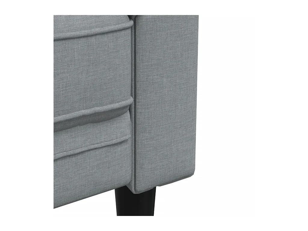 Fauteuil Chesterfield gris clair tissu