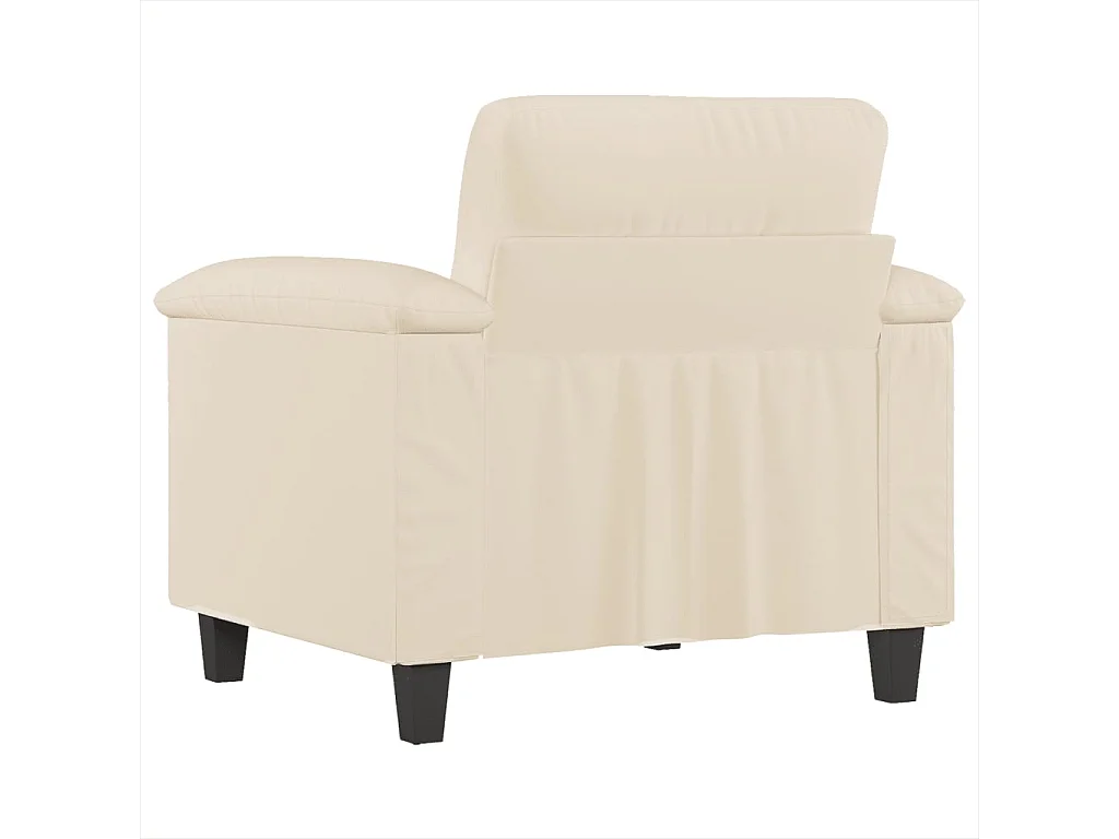 Fauteuil beige 60 cm tissu microfibre