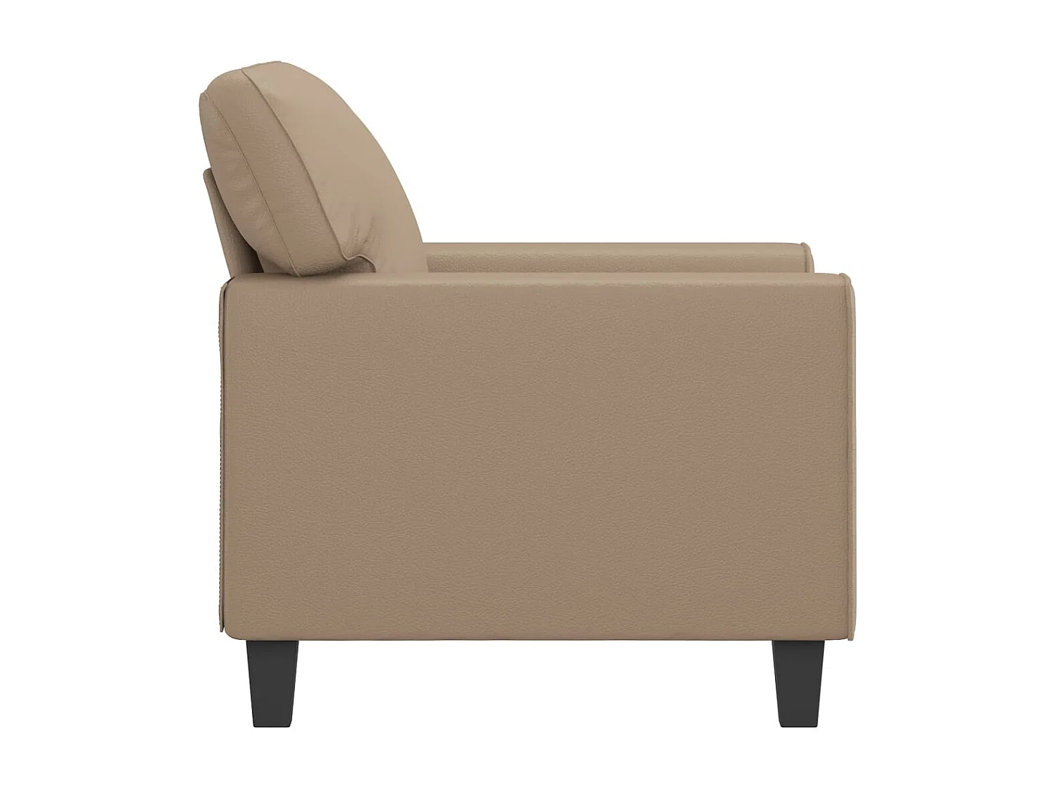 Fauteuil 60 cm kunstleer cappuccinokleurig