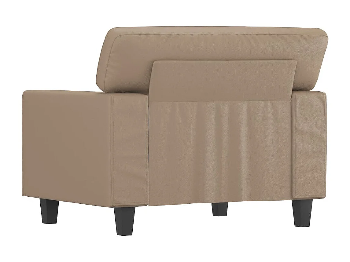 Fauteuil 60 cm kunstleer cappuccinokleurig