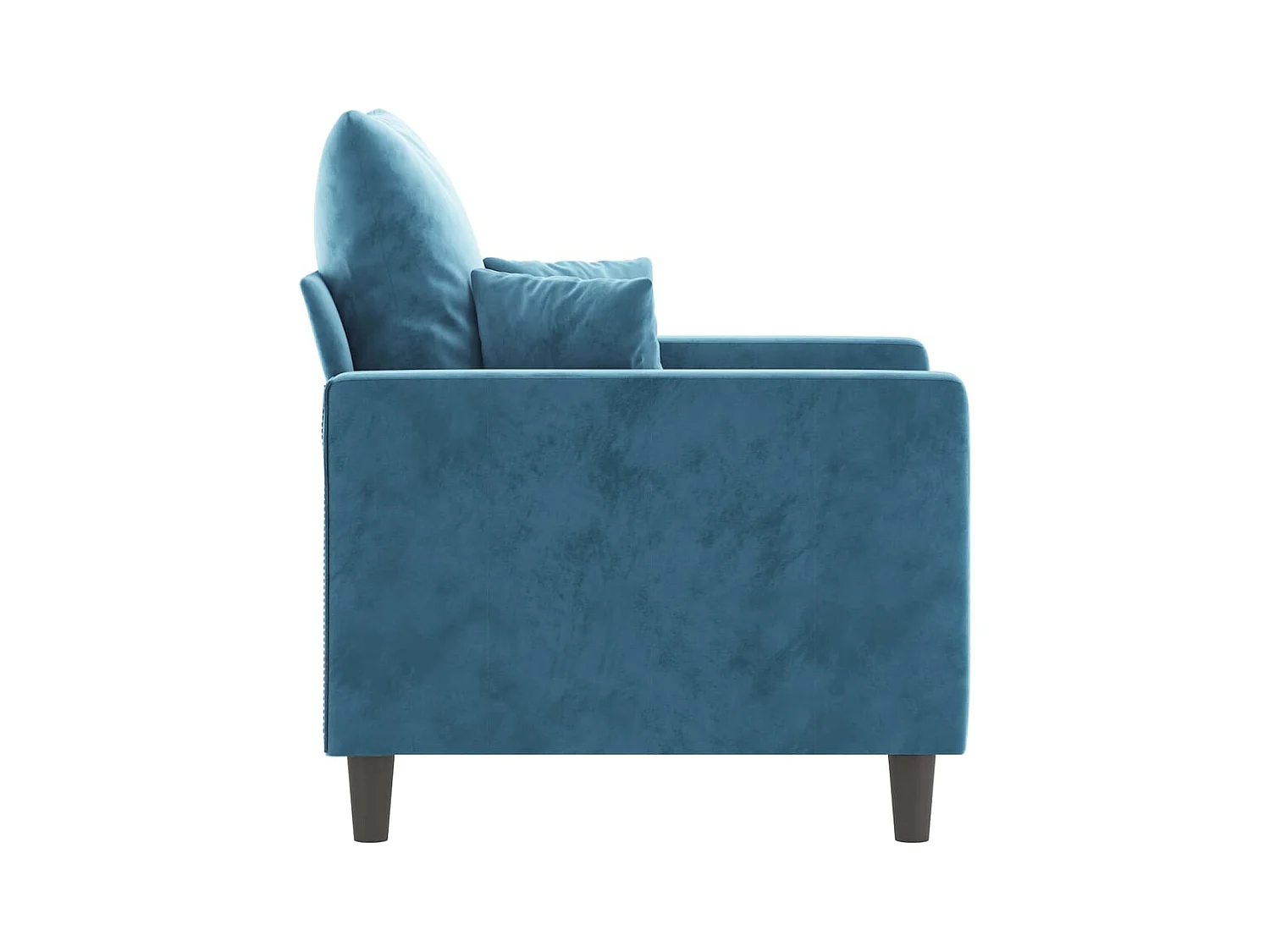 Fauteuil Bleu 60 cm Velours