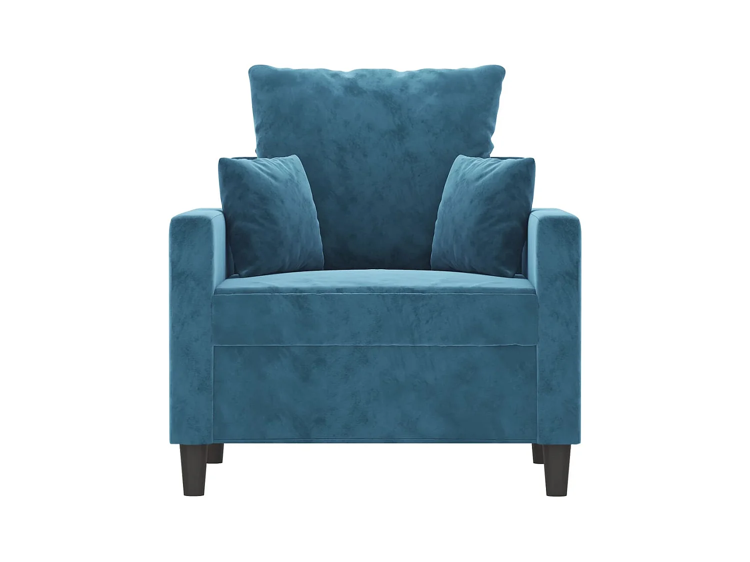 Fauteuil Bleu 60 cm Velours
