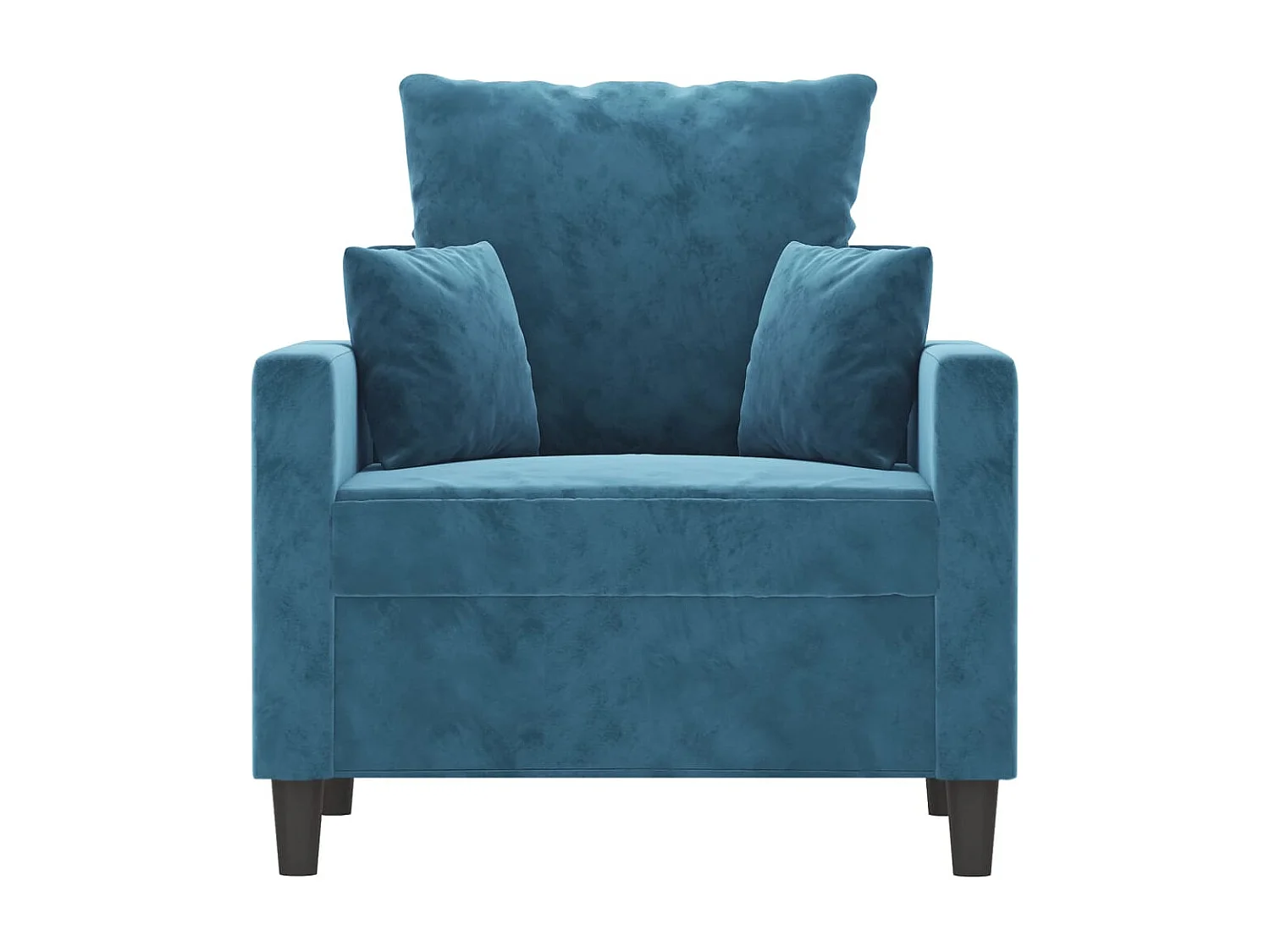 Fauteuil Bleu 60 cm Velours