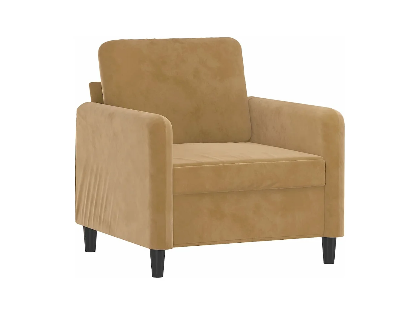 Fauteuil avec repose-pied Marron 60 cm Velours