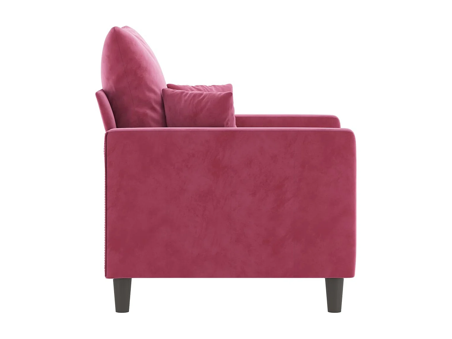 Fauteuil Rouge bordeaux 60 cm Velours