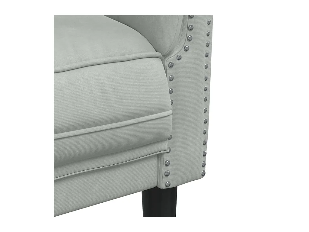 Fauteuil gris clair Velours
