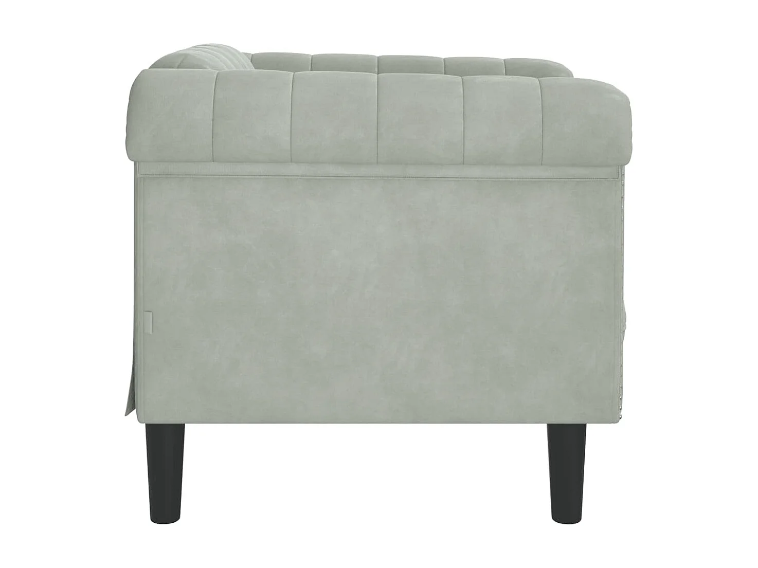 Fauteuil gris clair Velours