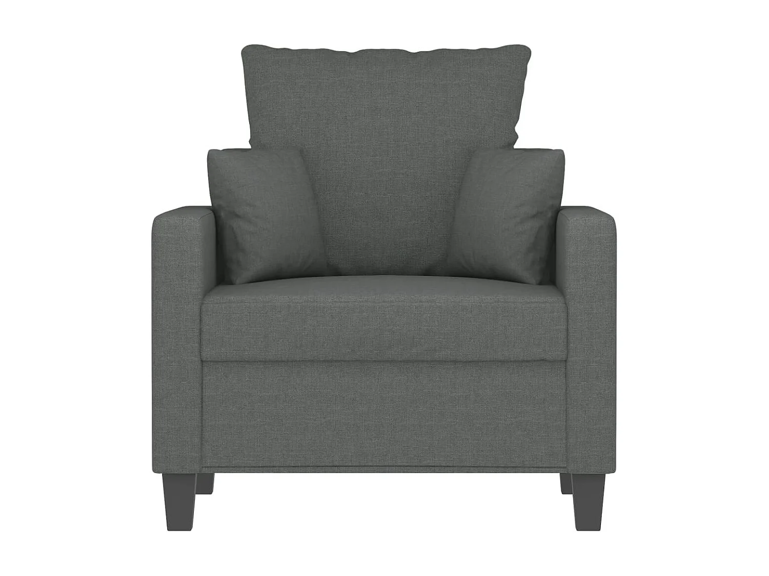 Fauteuil Gris foncé 60 cm Tissu