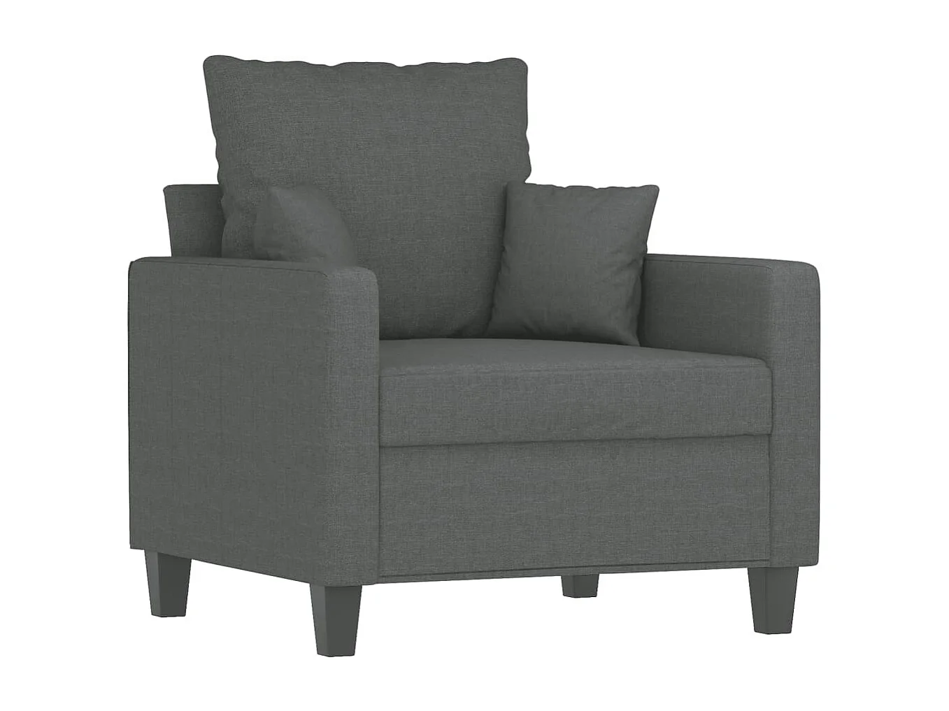 Fauteuil Gris foncé 60 cm Tissu