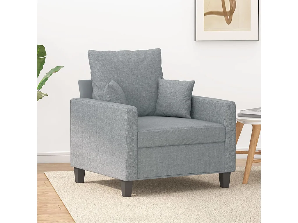 Fauteuil Gris clair 60 cm Tissu