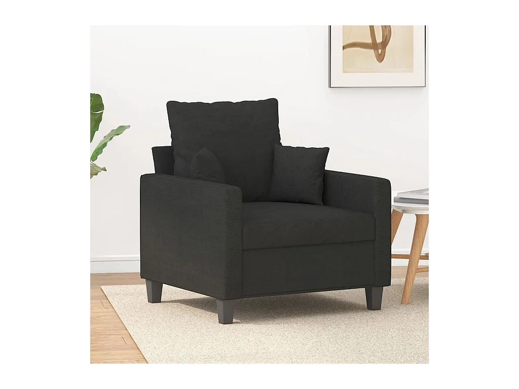 Fauteuil Noir 60 cm Tissu