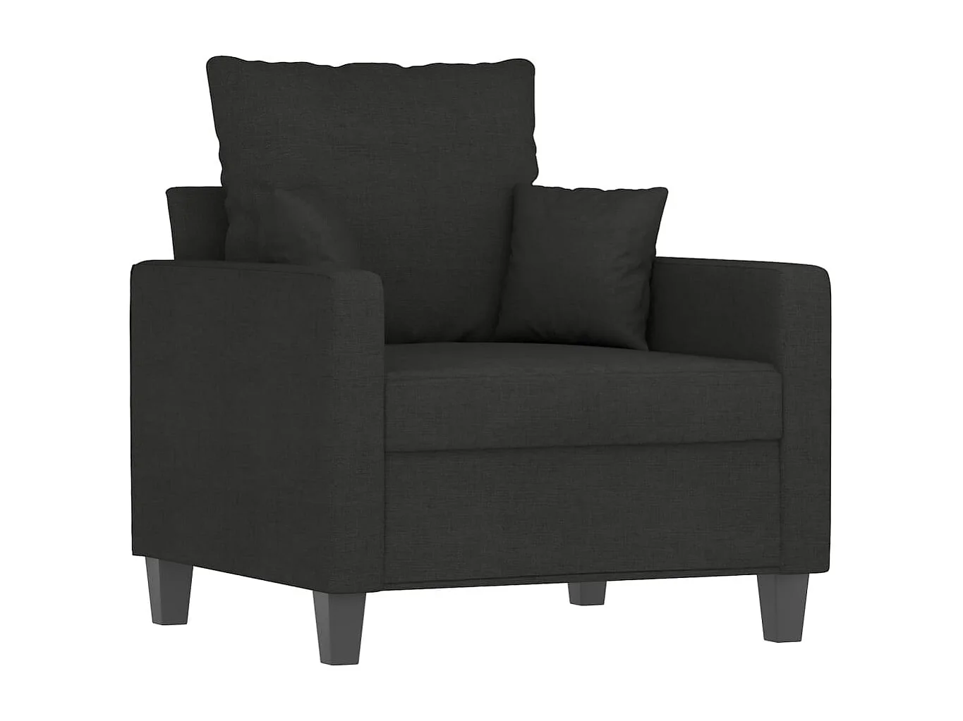 Fauteuil Noir 60 cm Tissu