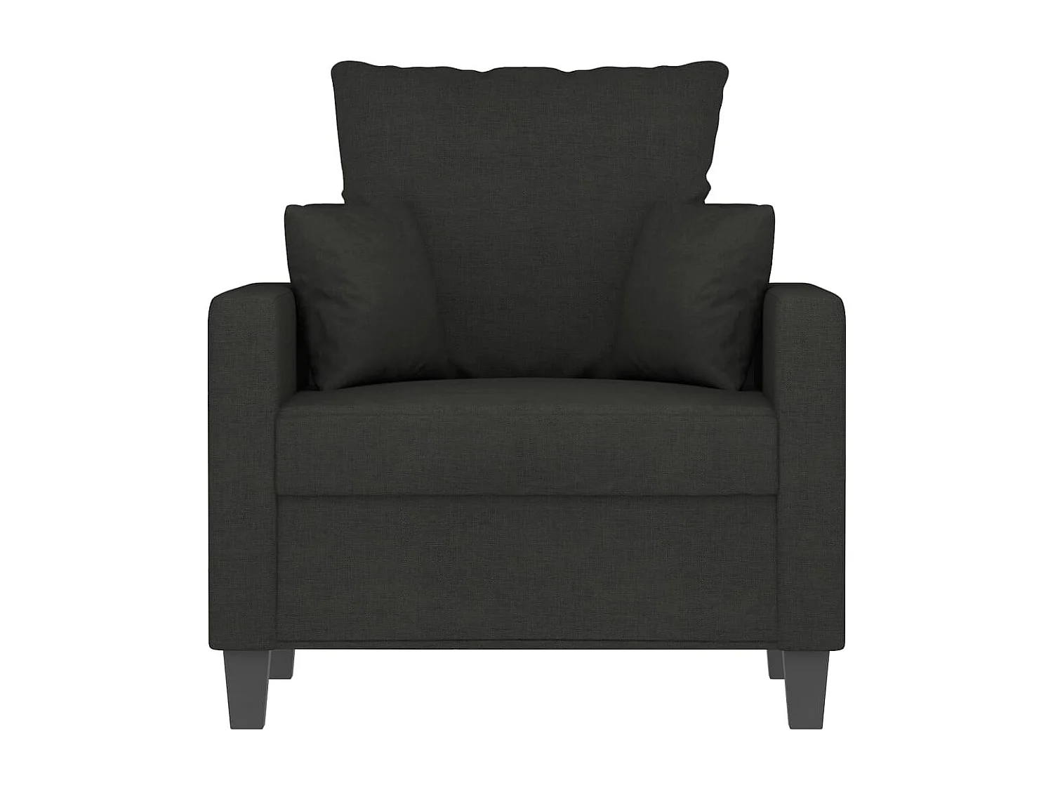 Fauteuil Noir 60 cm Tissu