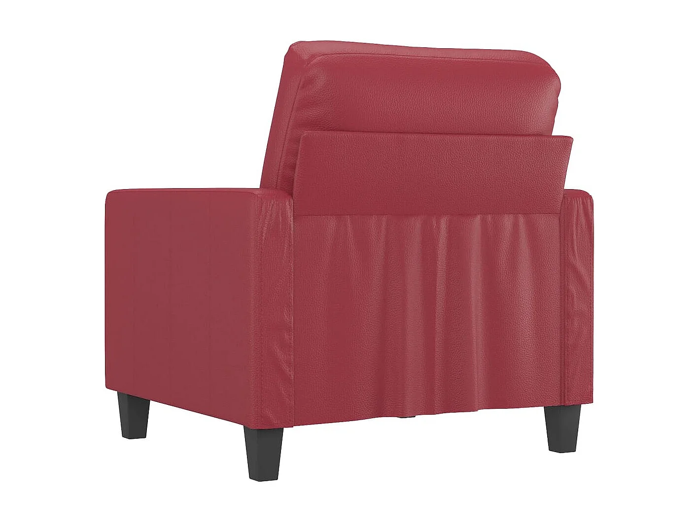 Fauteuil Rouge bordeaux 60 cm Similicuir