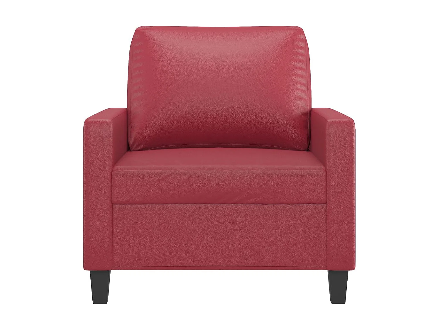 Fauteuil Rouge bordeaux 60 cm Similicuir
