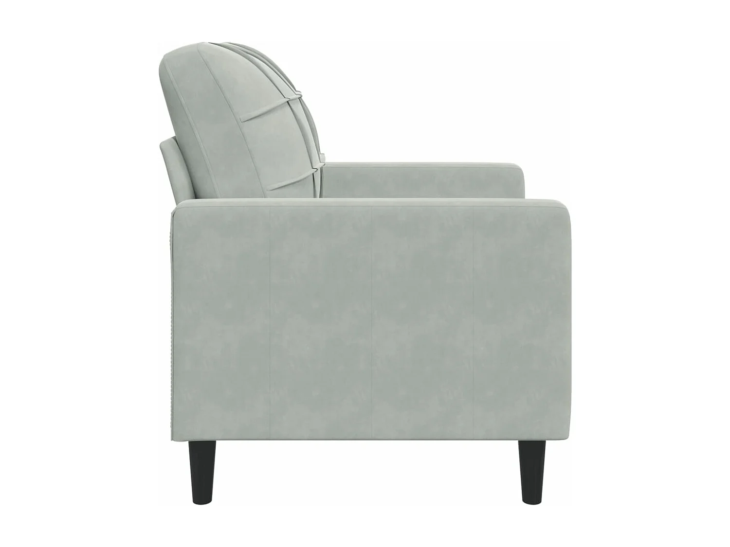 Fauteuil Gris clair 60 cm Velours