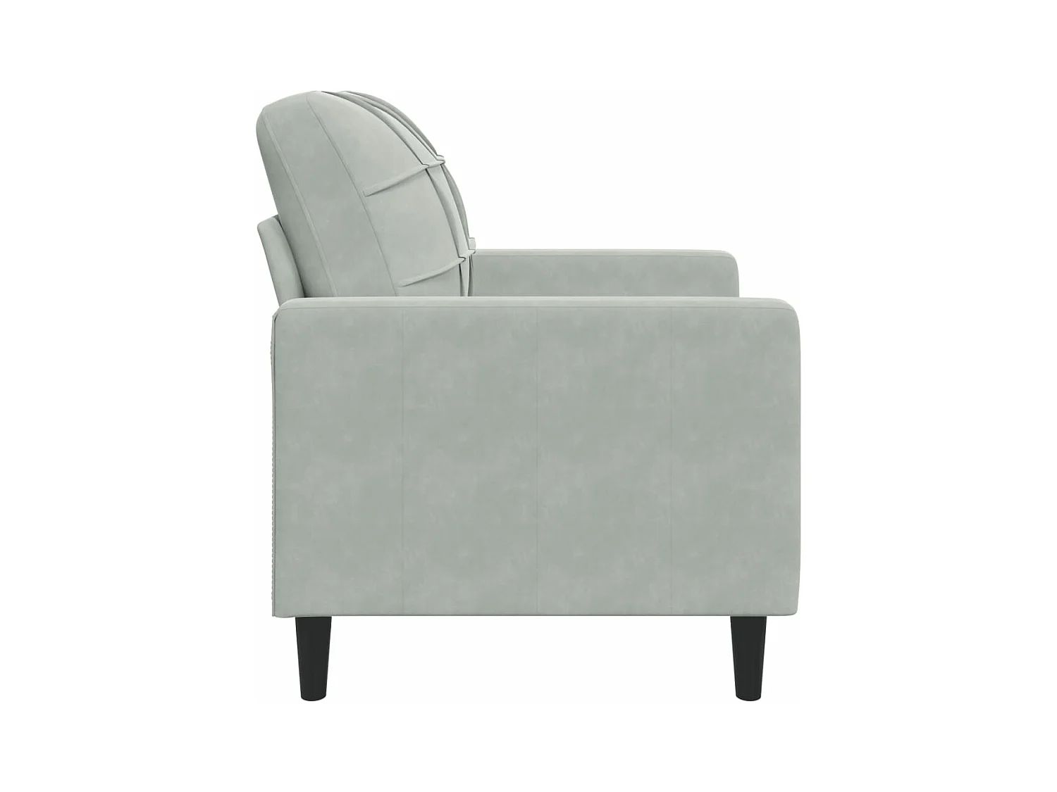 Fauteuil Gris clair 60 cm Velours