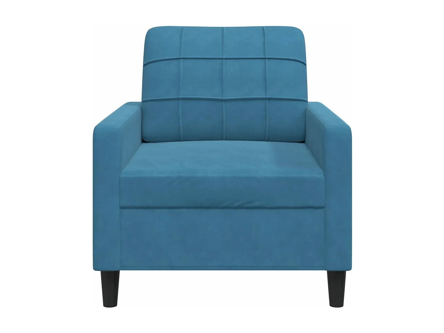 Fauteuil Bleu 60 cm Velours