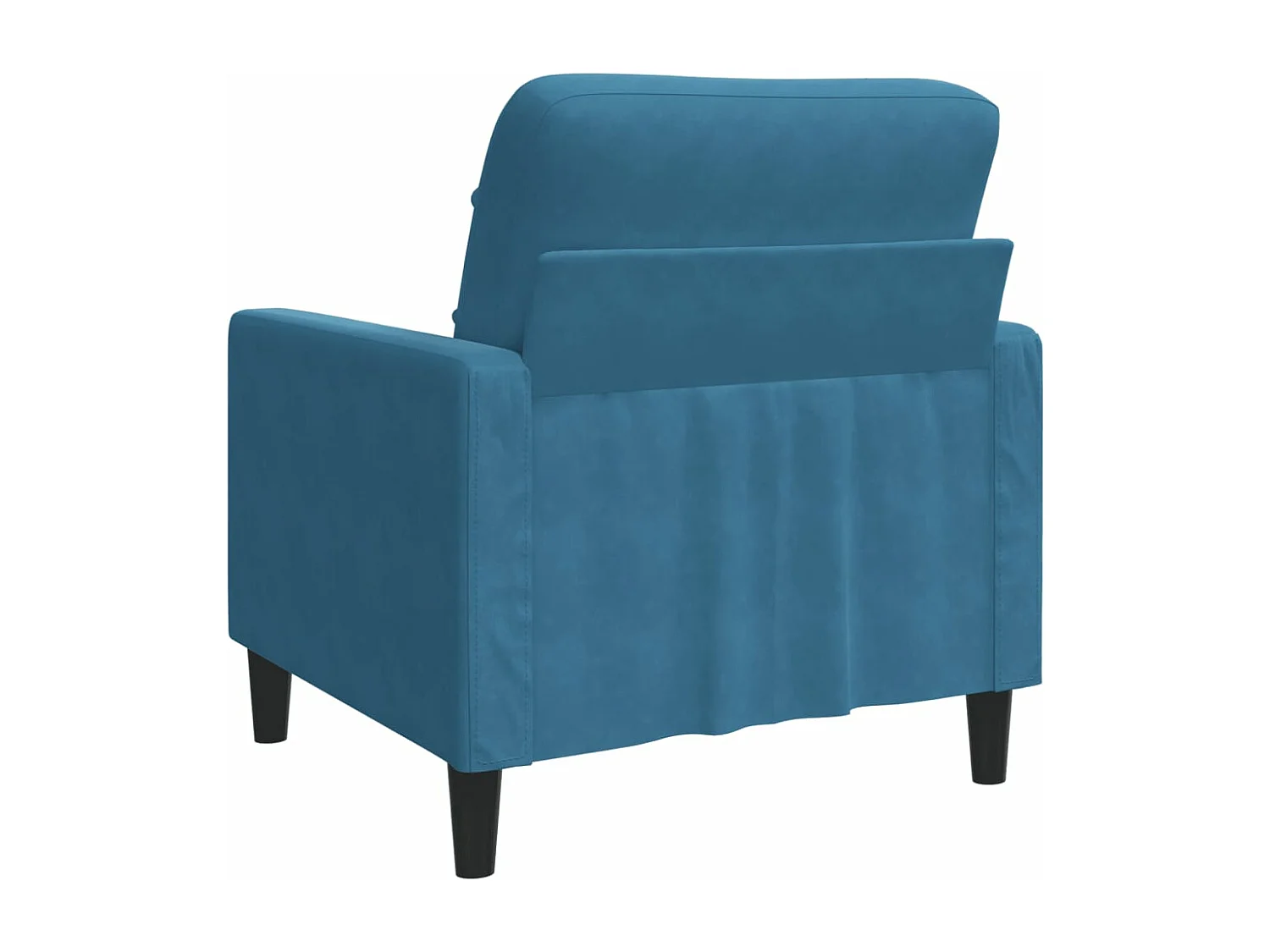 Fauteuil Bleu 60 cm Velours