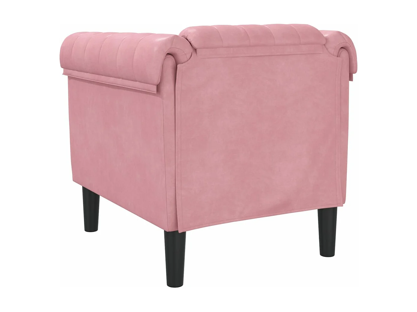 Fauteuil rose velours