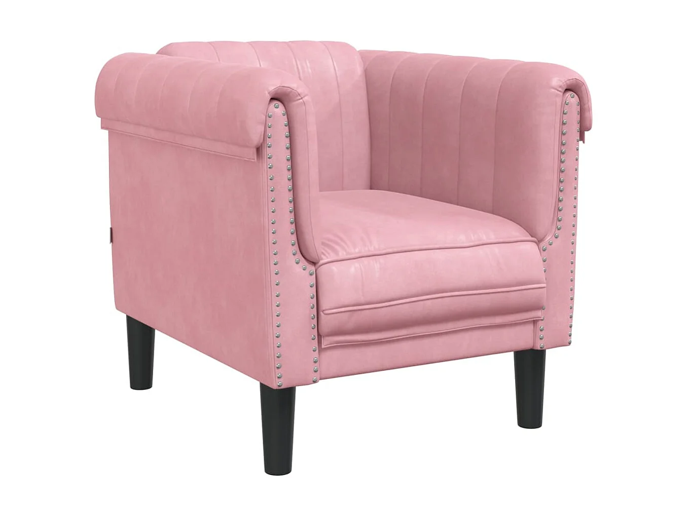 Fauteuil rose velours