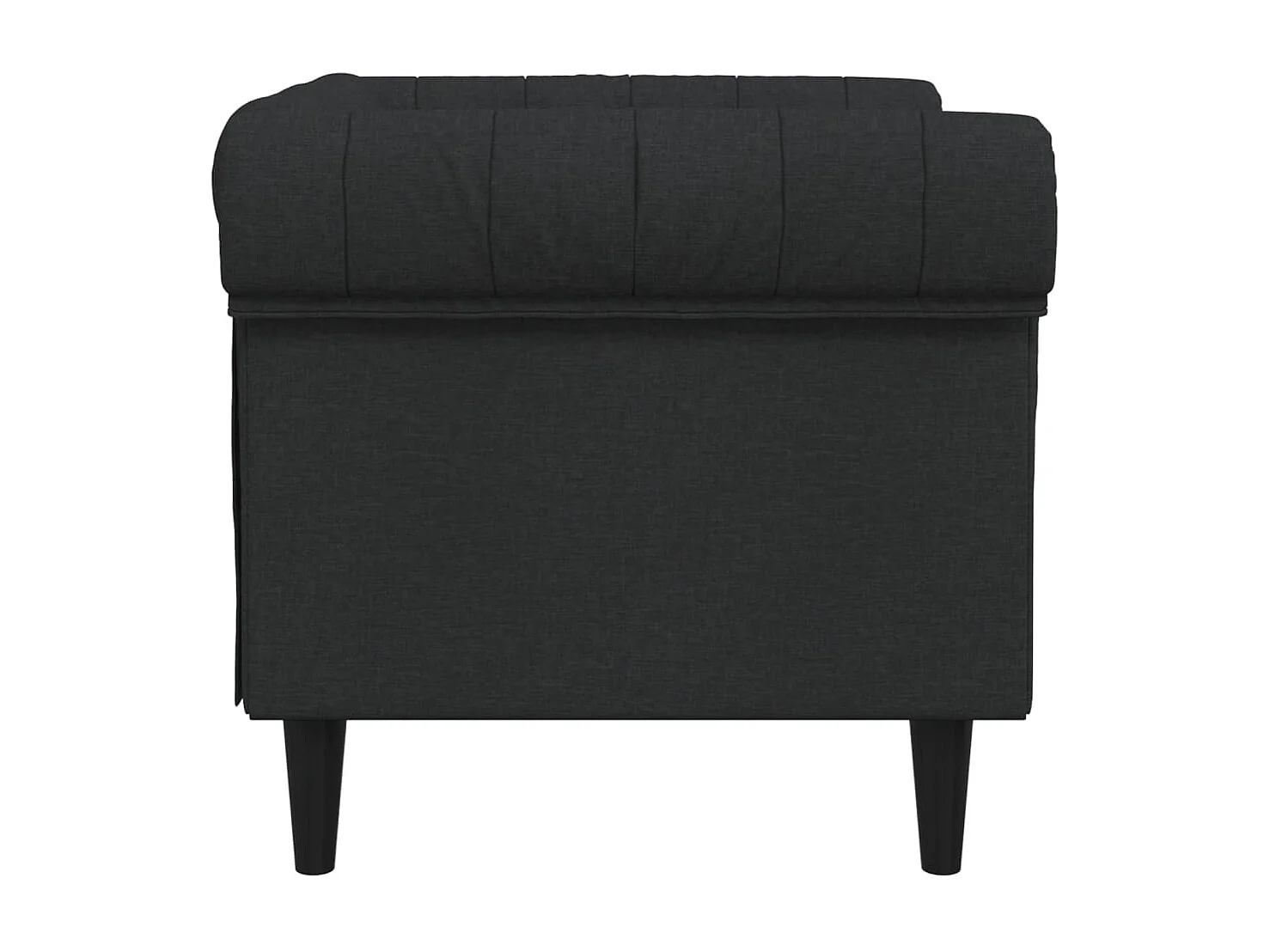 Fauteuil Chesterfield-stijl stof zwart