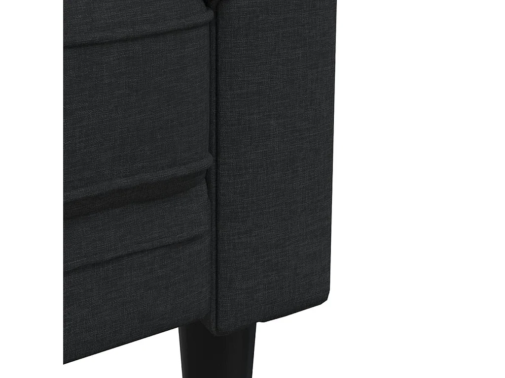 Fauteuil Chesterfield-stijl stof zwart