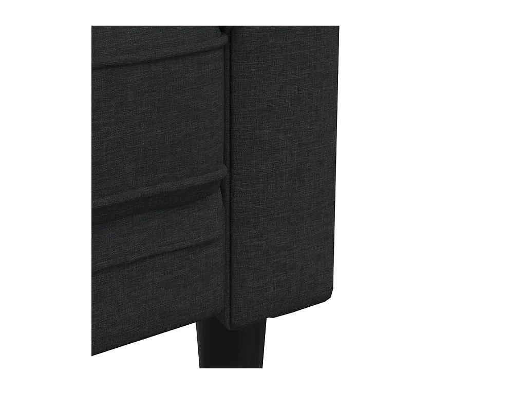 Fauteuil Chesterfield noir tissu