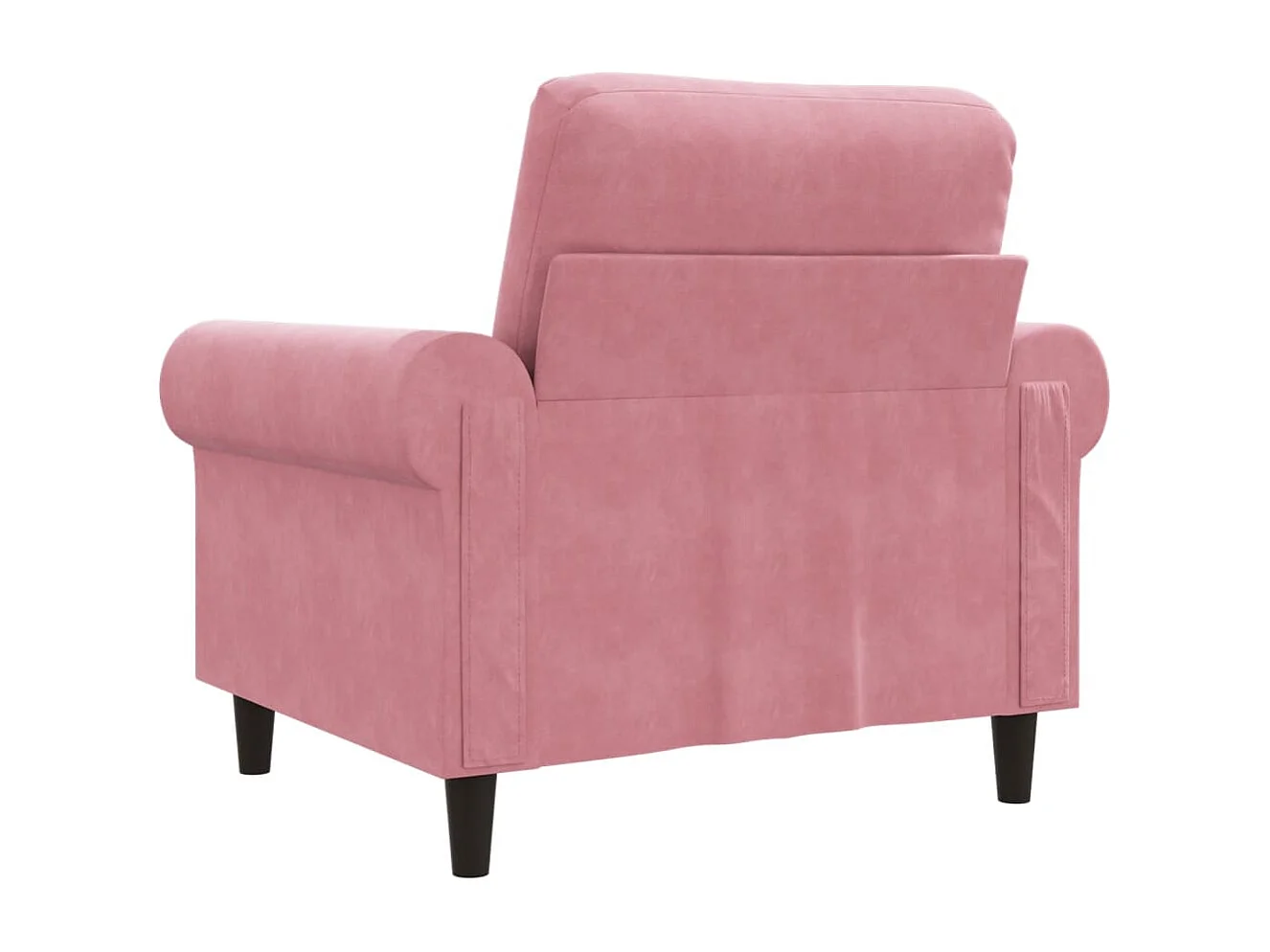 Fauteuil 60 cm fluweel roze