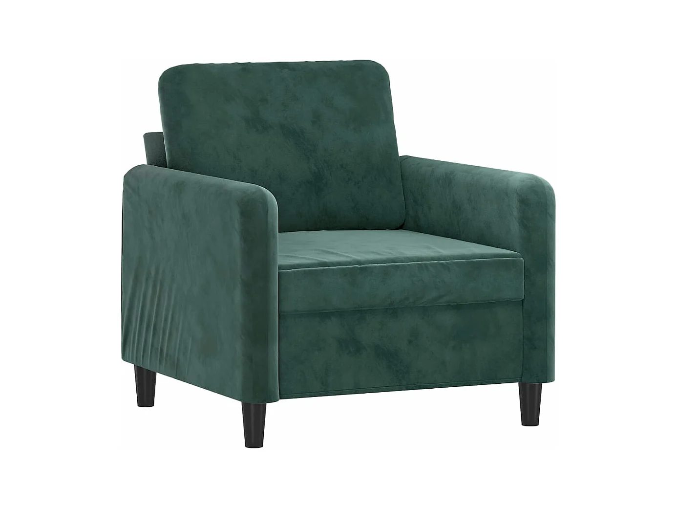 Fauteuil avec repose-pied Vert foncé 60 cm Velours