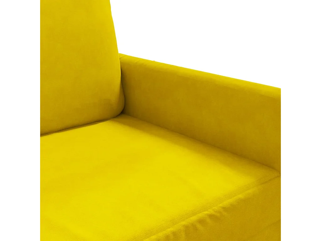 Fauteuil Jaune 60 cm Velours