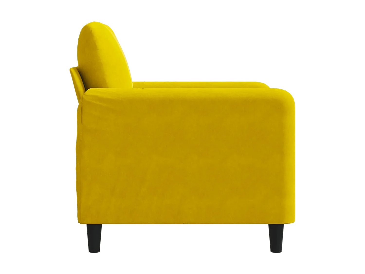 Fauteuil Jaune 60 cm Velours