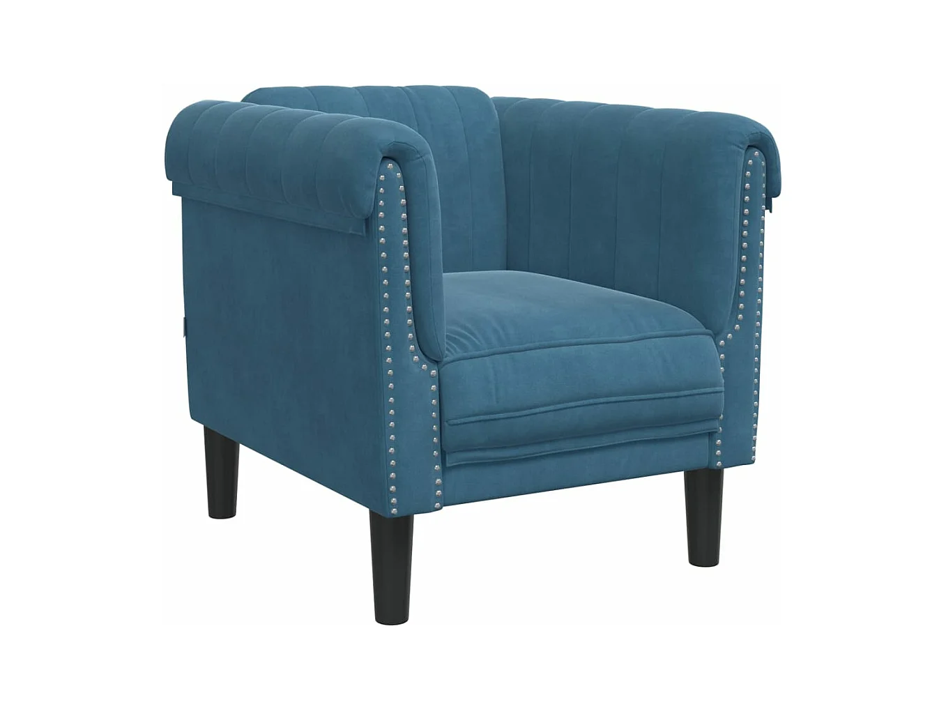 Fauteuil bleu velours
