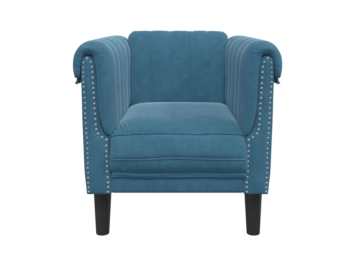 Fauteuil bleu velours