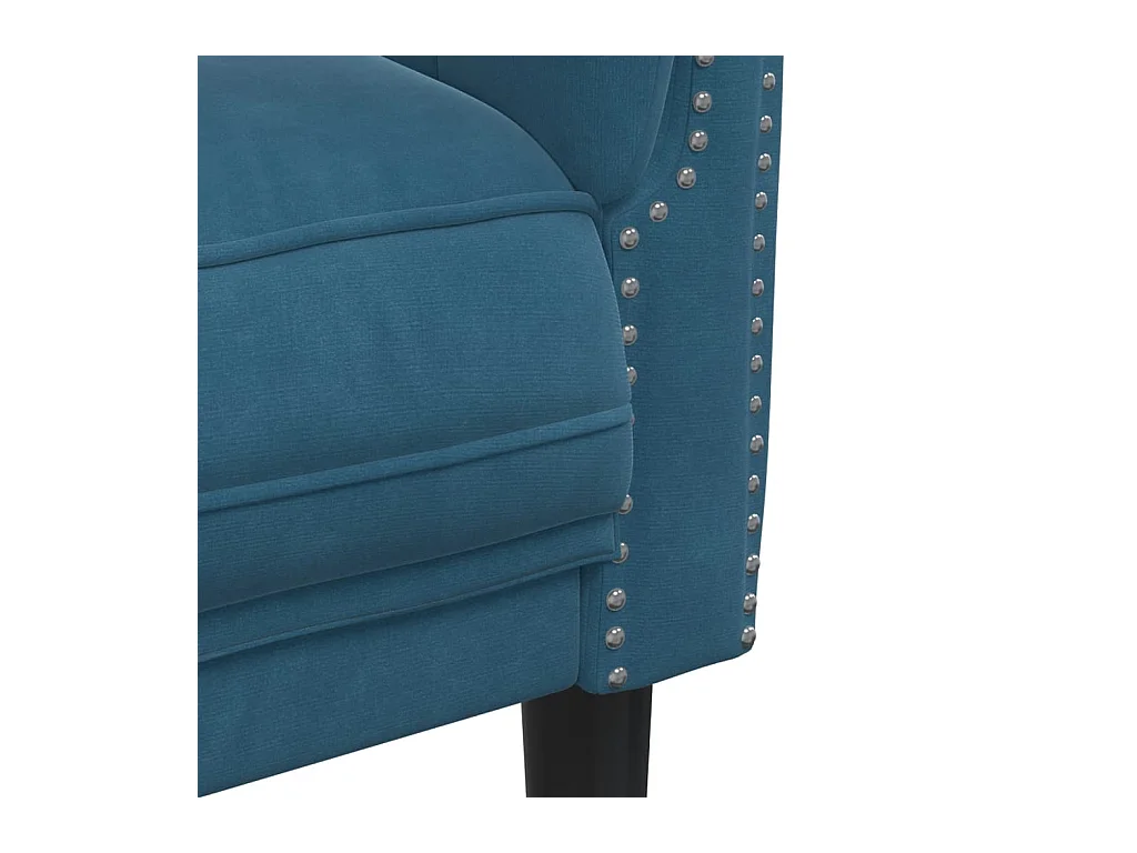 Fauteuil bleu velours