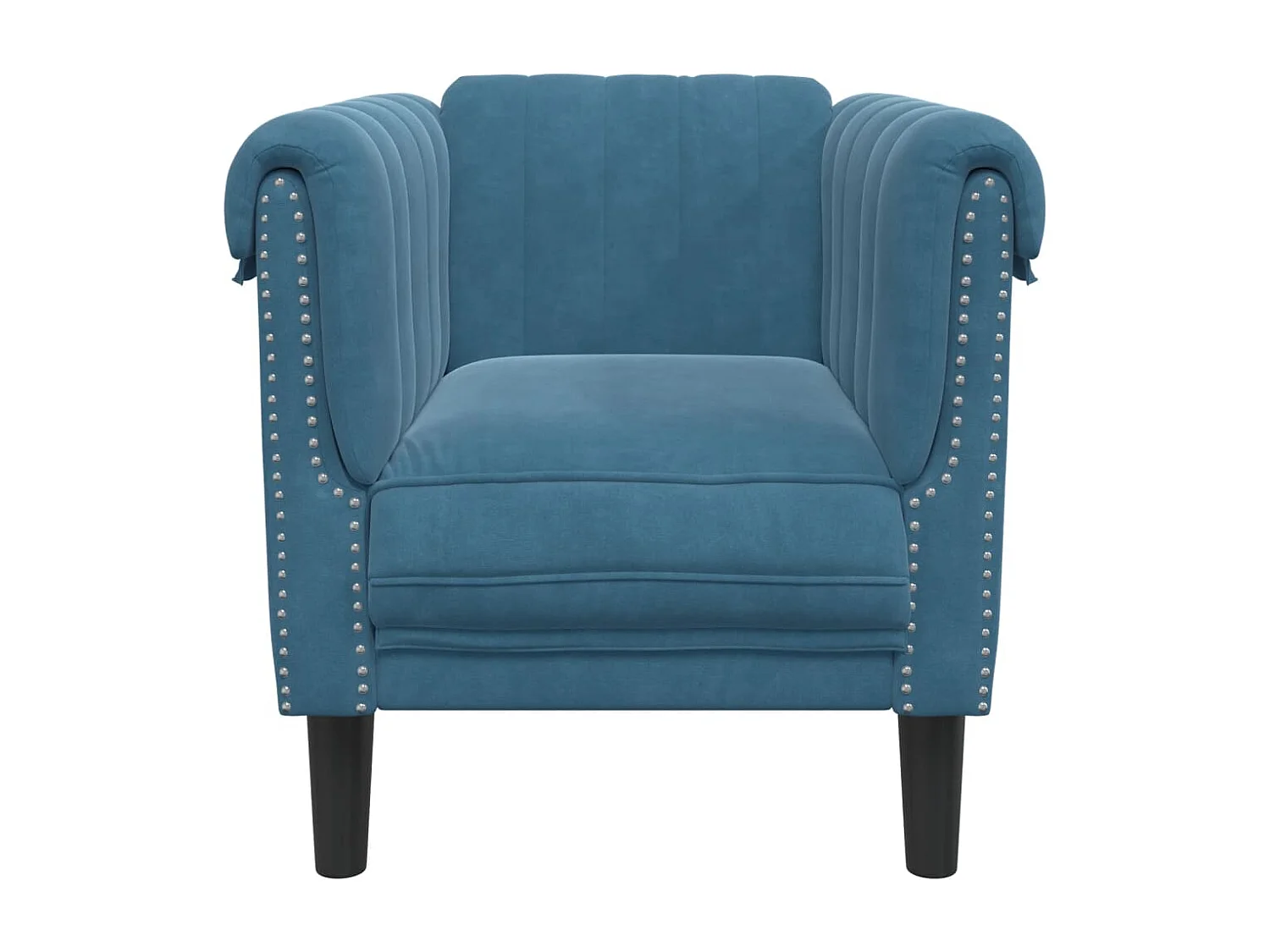 Fauteuil bleu velours