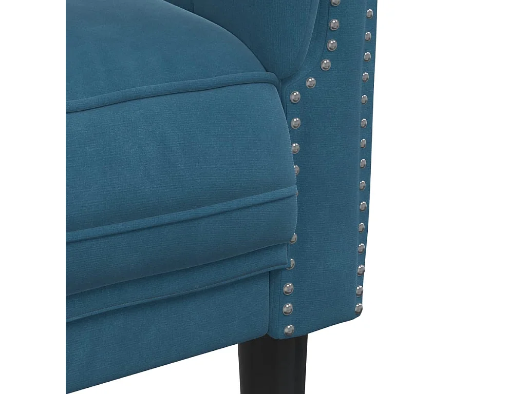 Fauteuil bleu velours