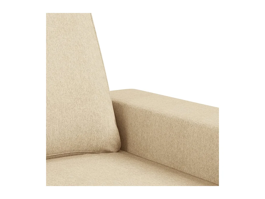 Fauteuil avec repose-pied Crème 60 cm Tissu