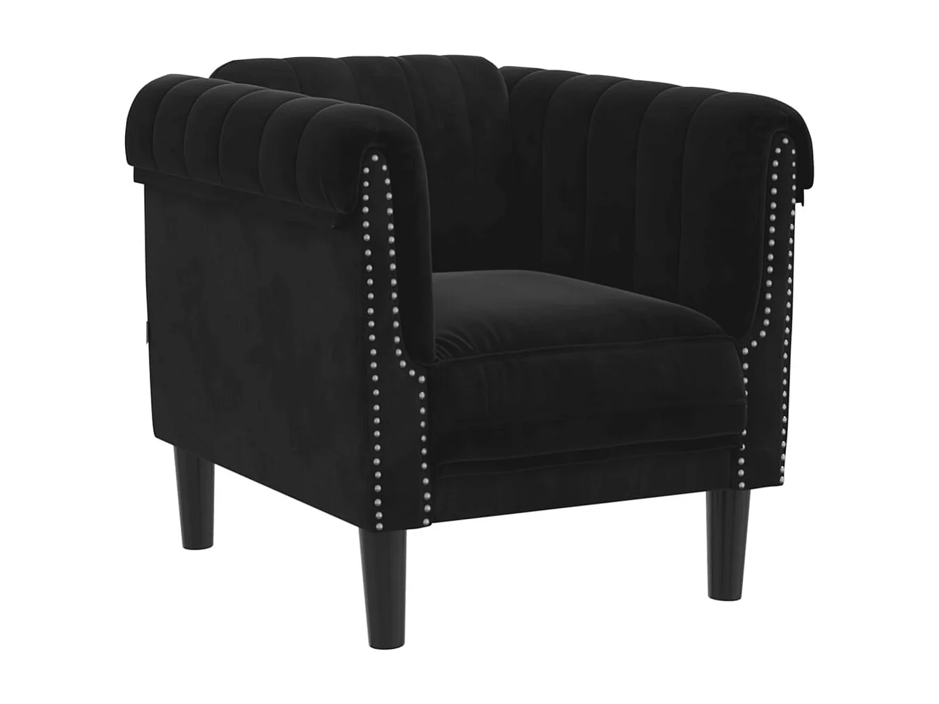 Fauteuil noir velours