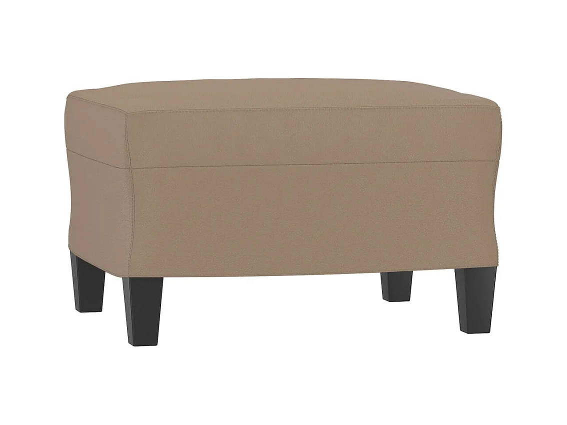 Fauteuil avec repose-pied Cappuccino 60 cm Similicuir