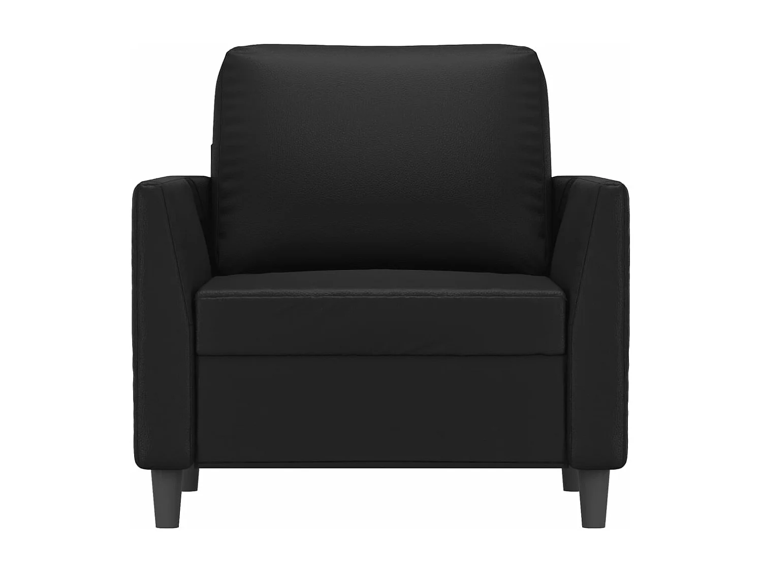 Fauteuil Noir 60 cm Similicuir