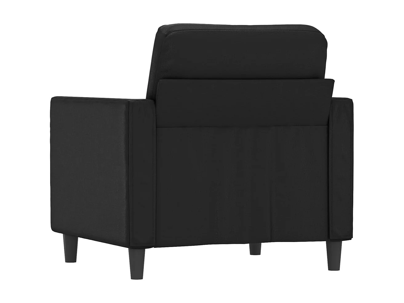 Fauteuil Noir 60 cm Similicuir